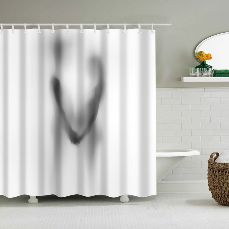 

People Silhouette Women Polyester Waterproof Shower Curtains Eco-friendly High Quality Mildewproof Modern Bathroom Curtains