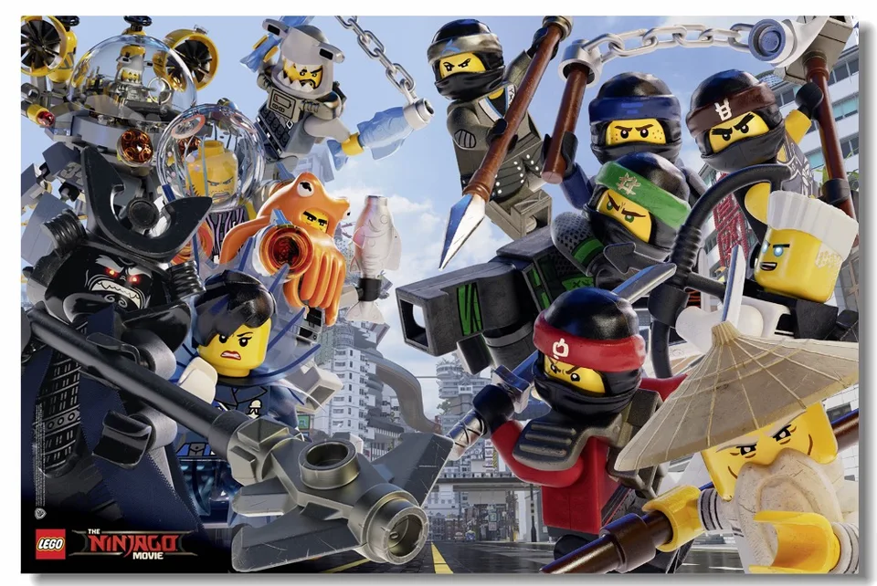 Custom Canvas Wall Mural Ninja Warriors Movie Poster Lloyd Wallpaper Anime Cartoon Wall Sticker Dining Room Decoration 0786 Wall Stickers Aliexpress