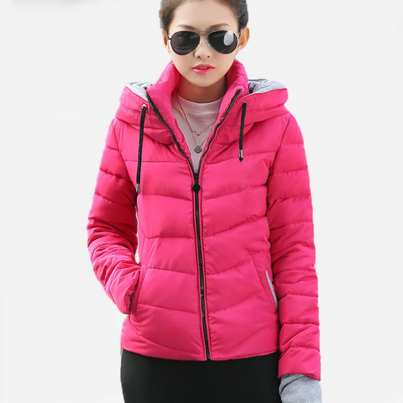 Manteau 2017 Femmes red Casual Coton Jaqueta Feminina Casacos rembourré pink Beige Hiver Vêtements black jaune Veste Parka vert dark D'hiver Ciel Inverno Pardessus rhodo pu Courte Yellow qtAdnxPw