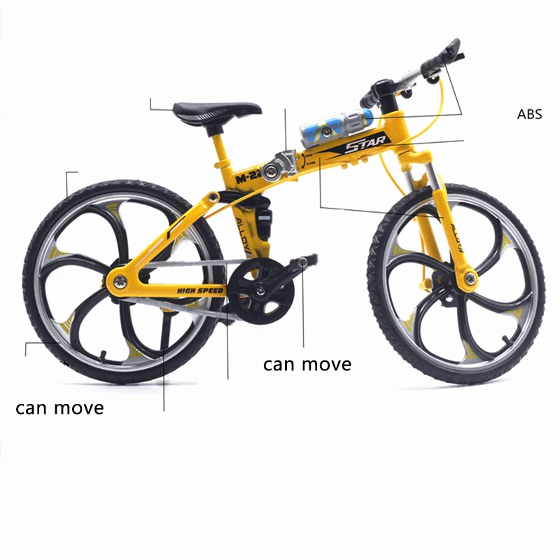 Литой под давлением 1:10 металлический велосипедный велосипед Желтый Красный модель автомобиля металлические пластиковые детские игрушки для мальчиков литой под давлением мотоцикл