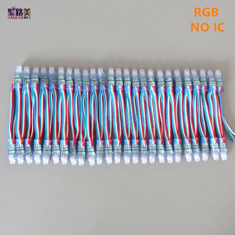 50 шт/каждый блок DC5V DC12V WS2811 RGB IC светодиодный пиксельный модульный 12 мм цифровой Full Цвет автономные адресные провода Строка Водонепроницаемый IP65