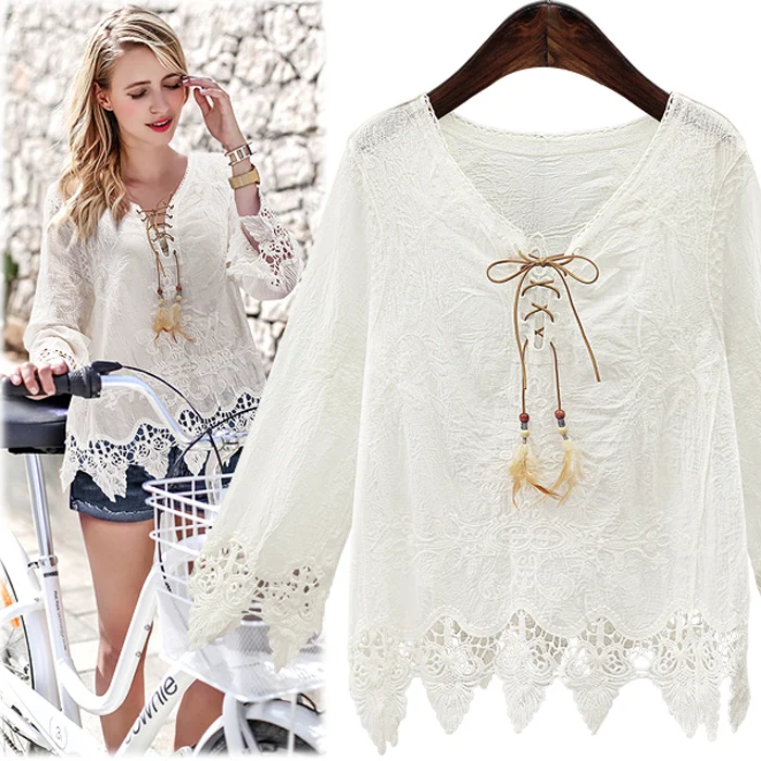 Online Buy Wholesale bohemian lace top from China bohemian