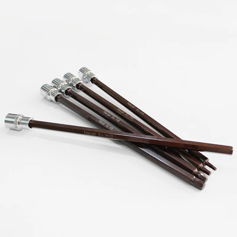 

1/2 inch drive screwdriver socket bit wrench set hex allen key extra long 300mm H4 H5 H6 H8 H10 metric 4mm 5mm 6mm 8mm 10mm