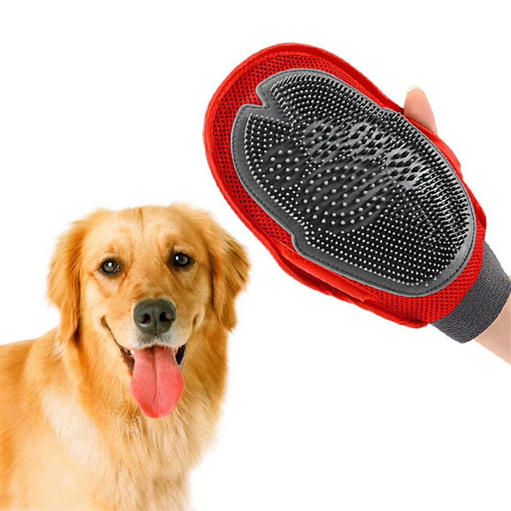 Pet Dog Cat Massage Brush Gloves Bath Comb Clean Gentle And Efficient Beauty Gloves Dog Pet Gloves