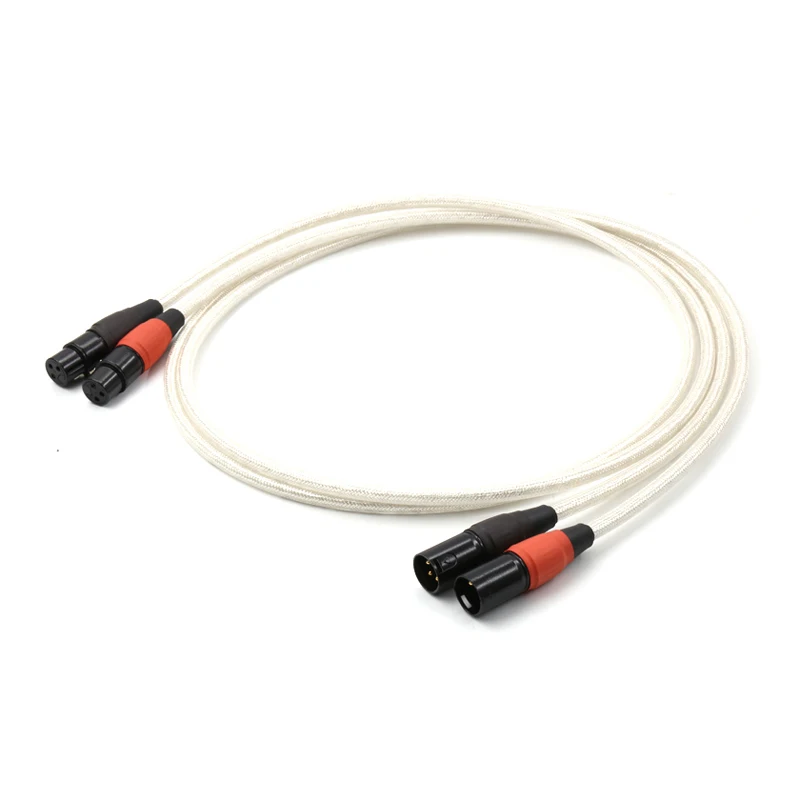 1PAIR XLR MALE PLUG Audio Cable QED Signature OFC Silver Platedr Interconnect Cable 1PAIR XLR MALE PLUG Audio Cable QED Signature OFC Silver Platedr Interconnect Cable