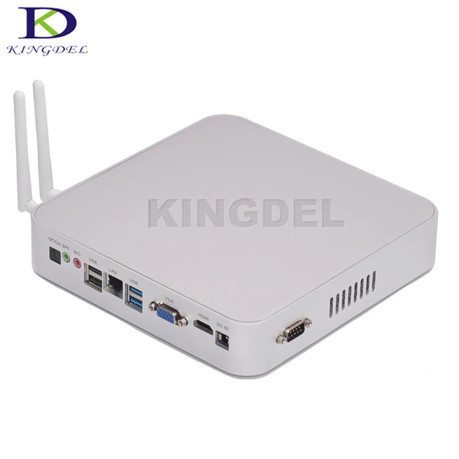 2017 новые braswell 5th Gen 14nm Celeron n3150 4 ядра безвентиляторный Мини-ПК Media Center HDMI + VGA 1 * COM Оконные рамы 10 микро comptuer