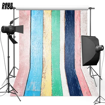 

DAWNKNOW Plank Floor Vinyl Photography Background For Newborn New Fabric Polyester Backdrop For Family Photo Studio Floor470