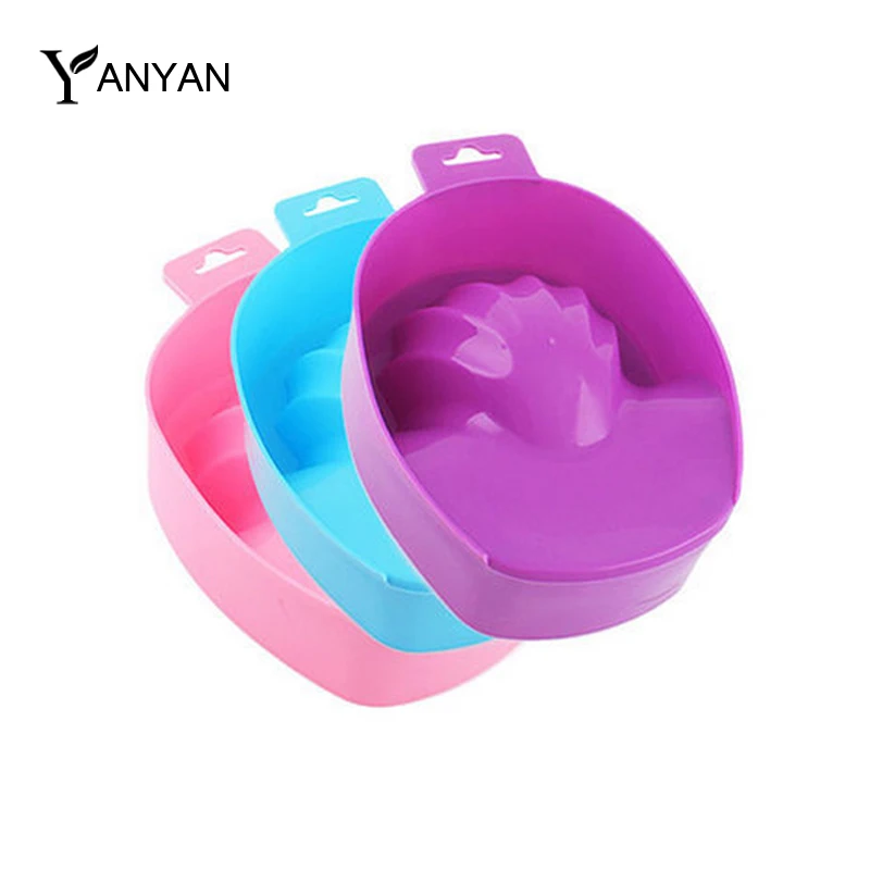 1pcs Nail Art Hand Wash Remover Soak Bowl DIY Salon Nail Spa Bath Treatment Manicure Tools