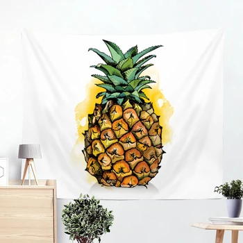 

Pineapple Cactus Tapestry Pink Yellow Polyester Printed Wall Tapestry India Decoration Customized nordic Tapestry Wall Hanging