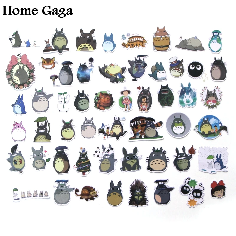 Homegaga 50 шт. Tonari no Totoro ПВХ водонепроницаемый мультфильм для скрапбукинга альбом багаж скейтборд телефон настенная гитарная наклейка D1386