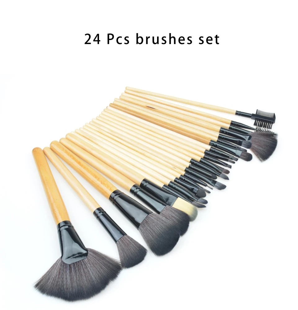 LOVE ALPHA 24 Pcs Makeup Brushes Set High Quality Soft Synthetic Hair And Nature Bristles Professional Makeup Artist Brush Tool Kit  (1)