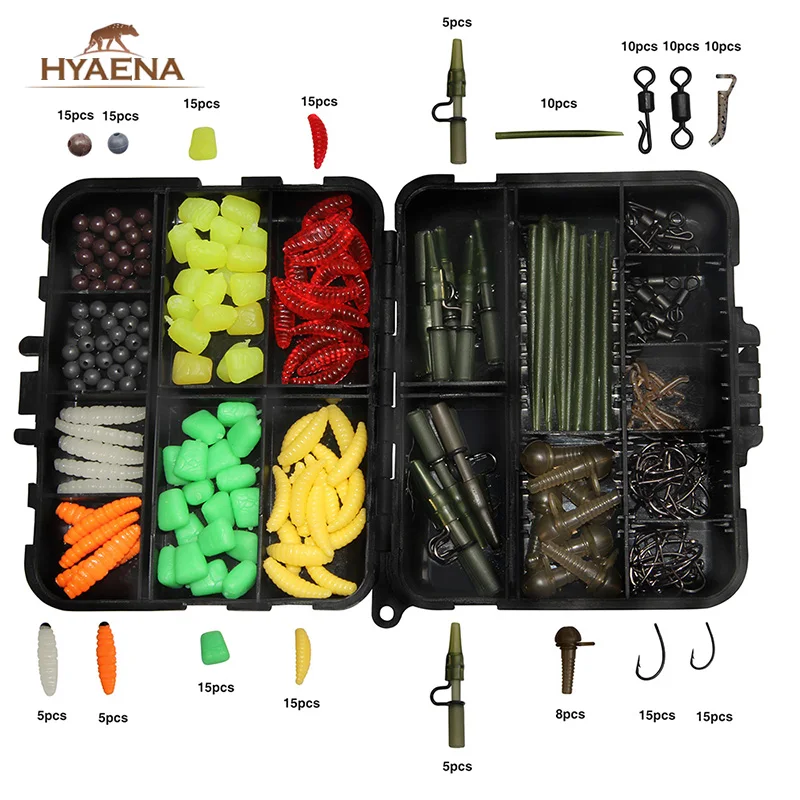 

Hyaena 188 шт./кор. Мягкая приманка с крючком, рыболовная приманка с защитой от запутывания, искусственная приманка с коробкой