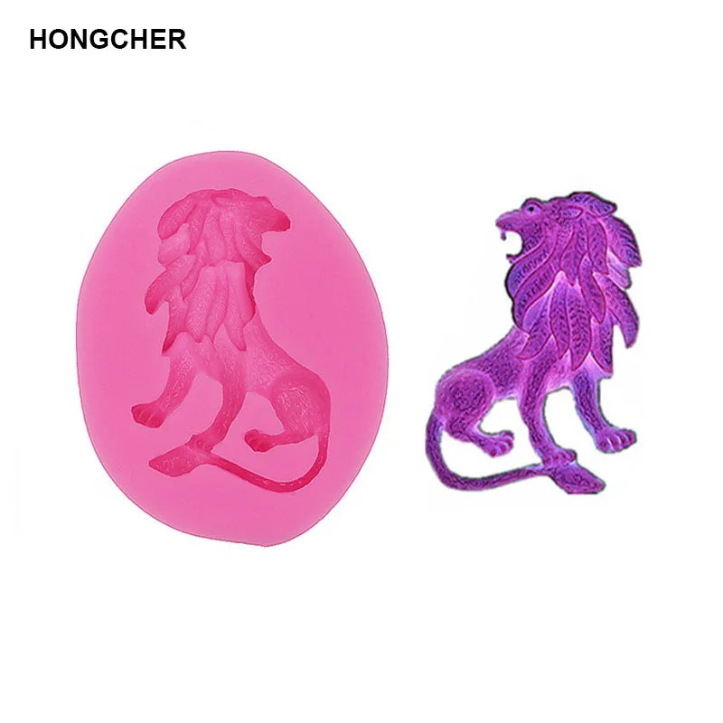 

New Animal series lion fondant cake silicone mold, chocolate mold, cake dessert decoration baking mold, jelly pudding clay mold.