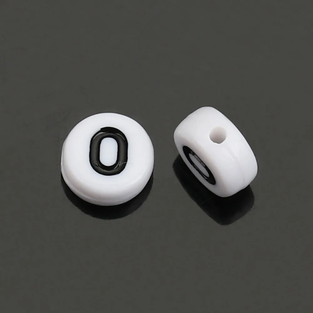 

DoreenBeads 500Pcs Acrylic Alphabet/Letter "O" Flat Round Spacer Beads 7mm(B08342), yiwu