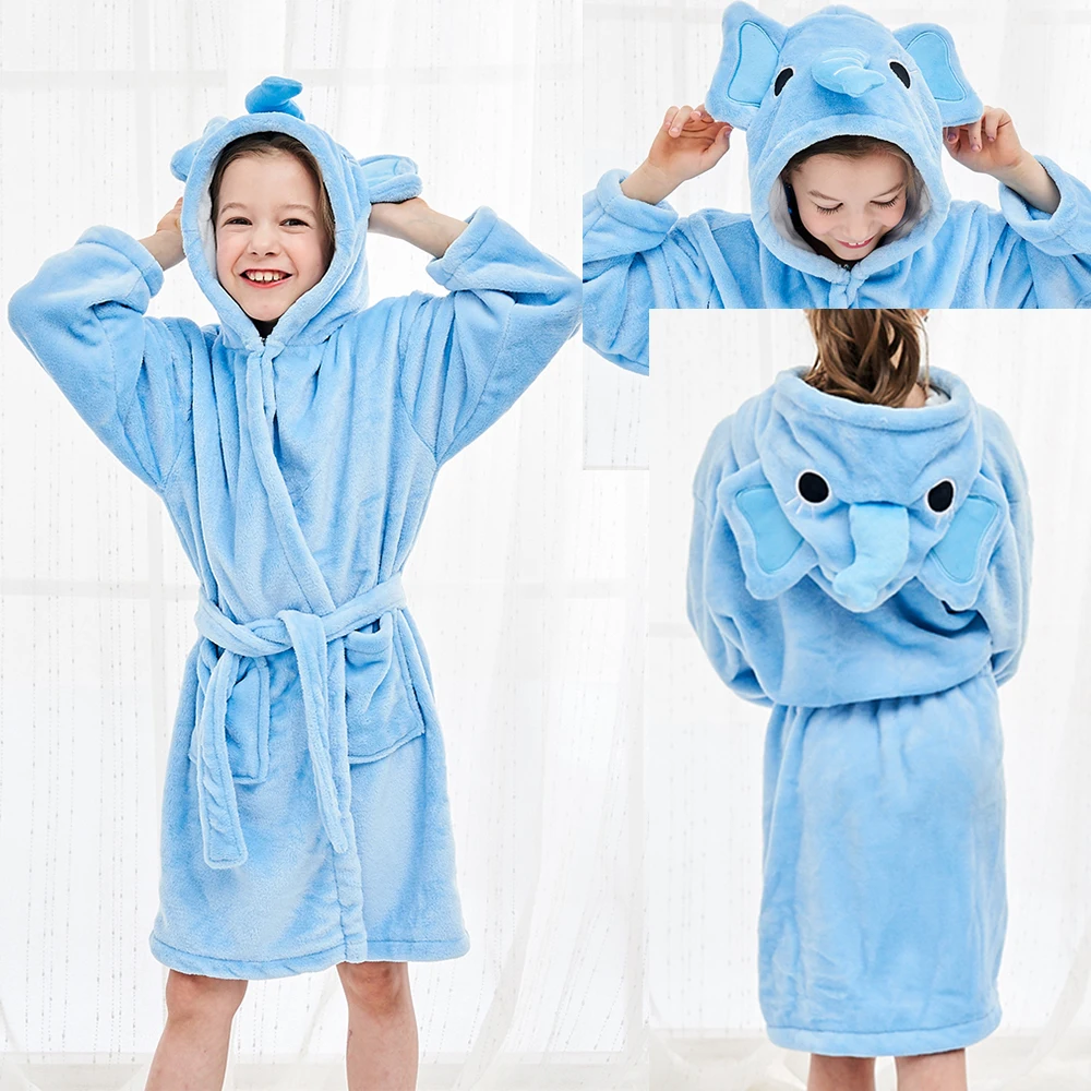 A Albornoz para niños con diseño de Pijama para bebés y niños 130 cm 