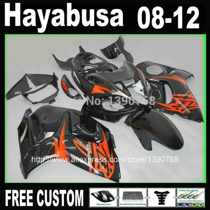 

7 Free gifts Injection mold fairing kit for SUZUKI Hayabusa fairings GSXR1300 2008-2014 brown black set 08-14 Vg1