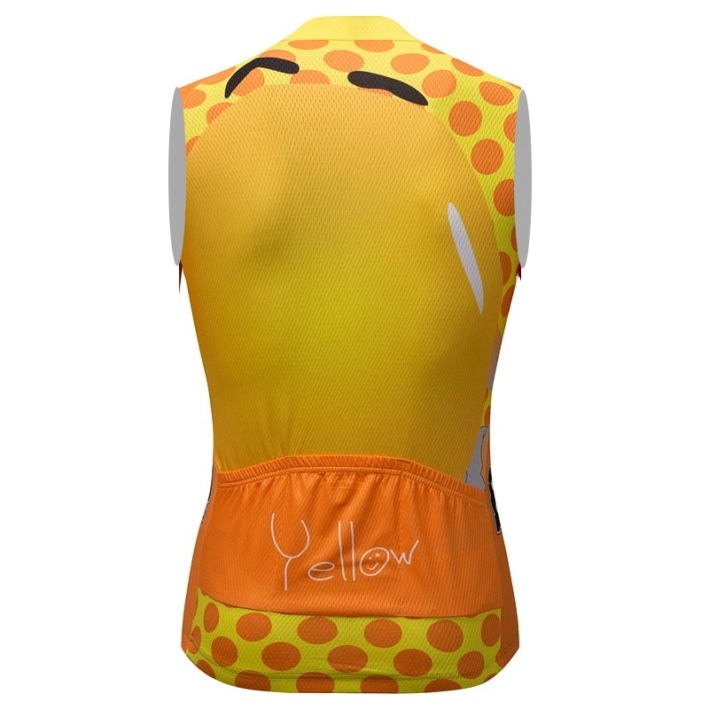2020 yellow TEAM sleeveless Cycling jersey top bike clothes Ropa Ciclismo mens summer quick-dry PRO BICYCLING Maillot Culotte