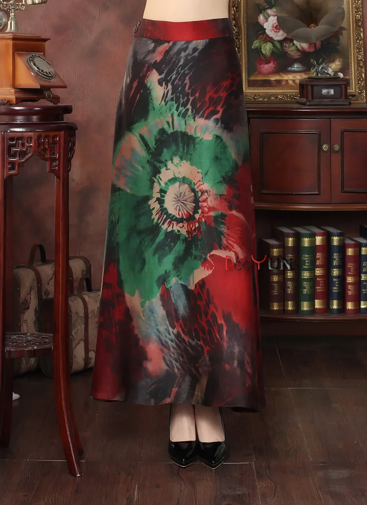 Шелк, Новое поступление, Китайская традиционная Женская двойка с короткими рукавами, длинное платье, L XL XXL 3XL 4XL, WBJT2015011