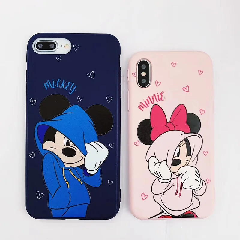Мультяшный Микки Минни чехол для iPhone 6 6s 8X7 Plus XR XS MAX чехол для iPhone 7 милый чехол с Дональдом и Дейзи утка Мягкий ТПУ Fundas