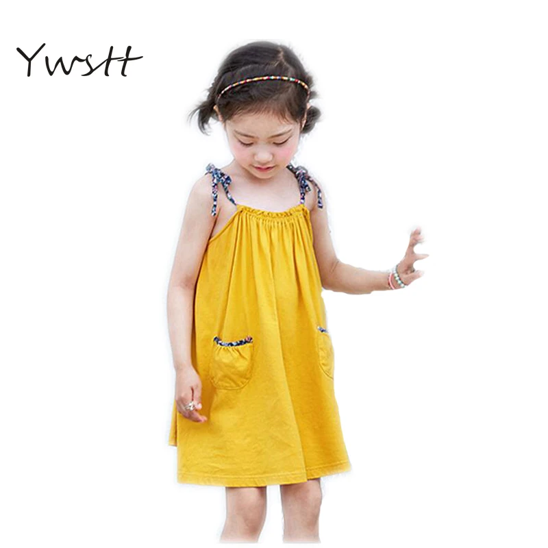 

Ywstt new summer children's clothing girls's harness children's Dress floral harness children's Dress children's beach Dress