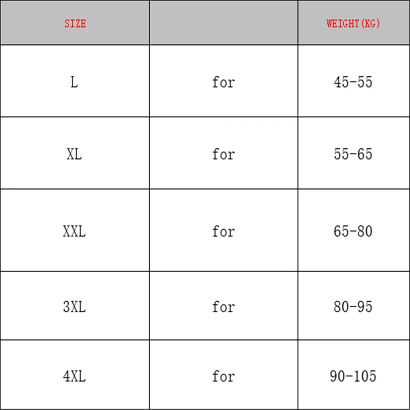 4XL 90-105KG