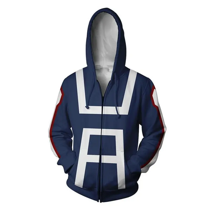 

Anime hoodie 3D jacket men Women My Hero Academia Hoodies Coat Todoroki Shoto Cosplay Costumes male Sweatshirt tracksuit Uniform
