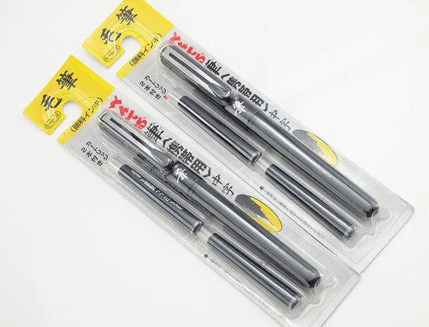Япония Pentel многоразовая ручка-Кисть ручка-кисть для каллиграфии+ 2 черных картриджа для дизайна мультфильмов рисунок(XGFKP-A