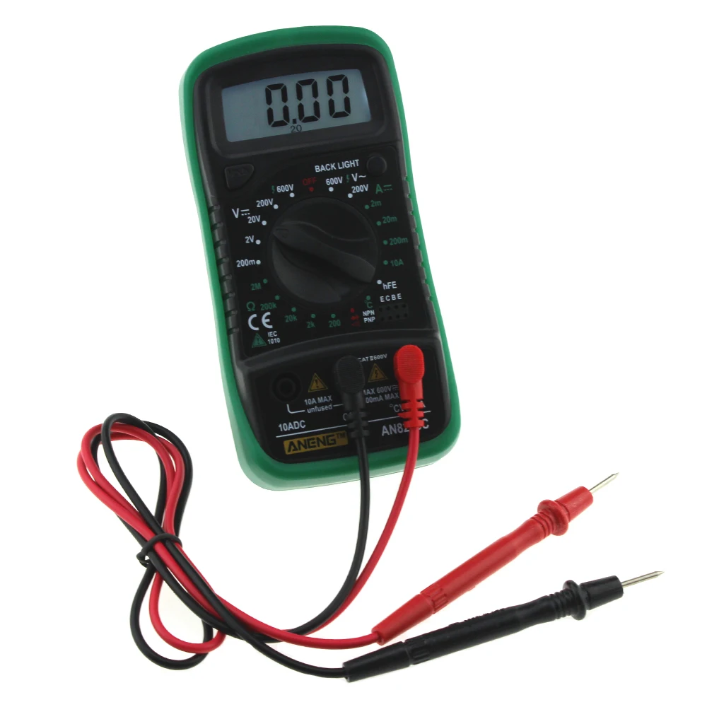 ANENG AN8205C Мини цифровой мультиметр портативный мультиметр AC/DC измеритель напряжения Амперметр Сопротивление температура тестер