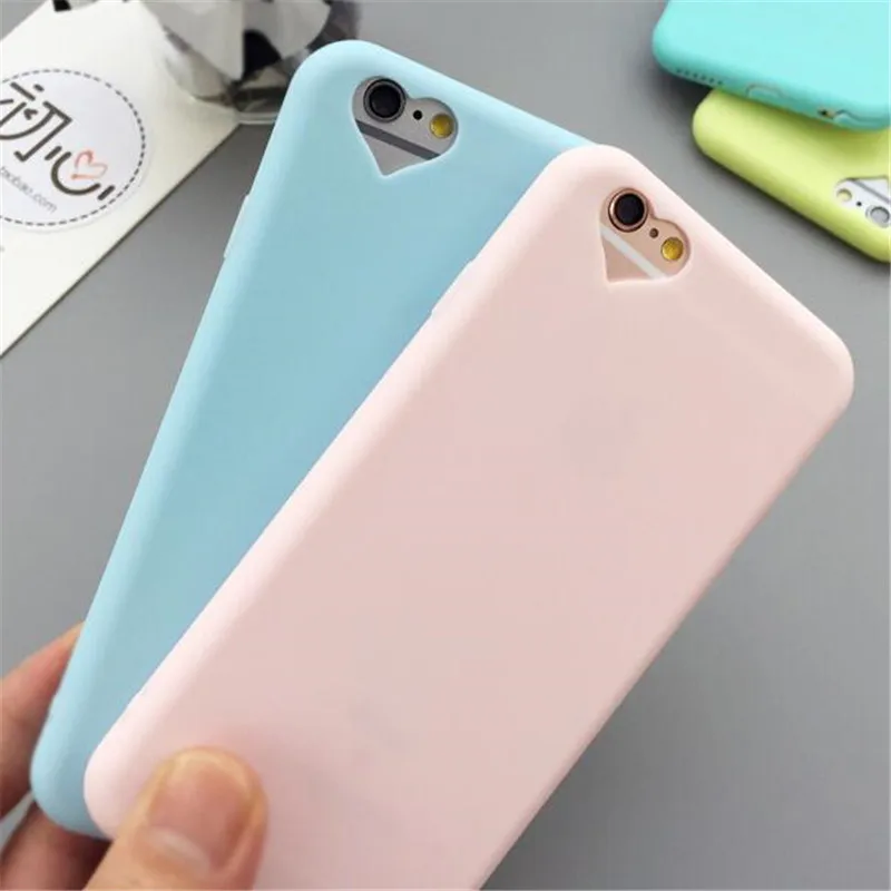 DS-LOVEHUI Soft Candy Color Matte TPU Phone Case for iPhone 6 6s 7 8 Silicon 5s SE Plus Full Cover |