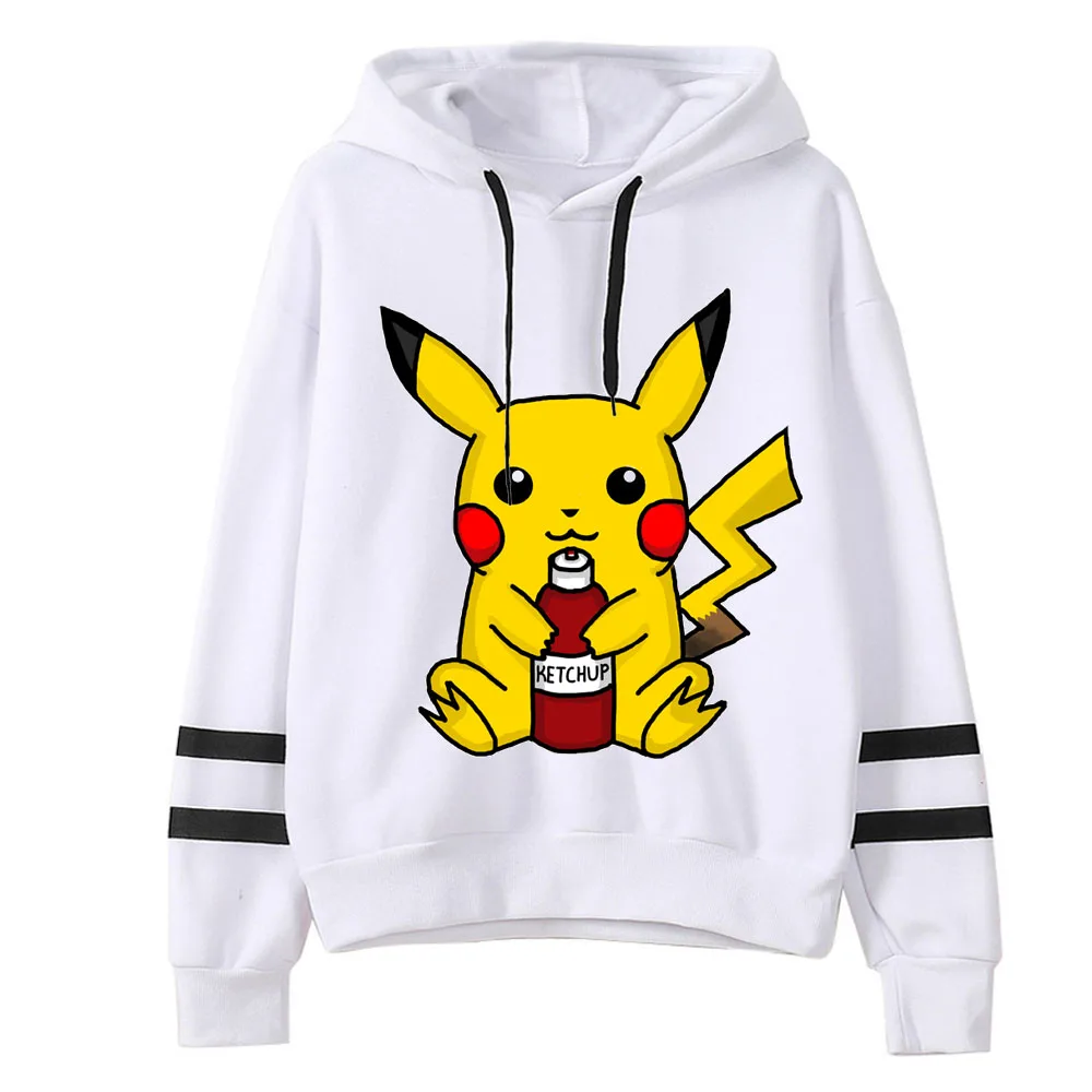 

2019 Spring women sweatshirts Funy Pikachu Print Hoodies Casual Cute Printting Sweatshirts harajuku Female Long Sleeve Hooded