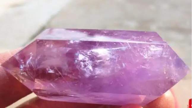 

000002234##@@Pure natural amethyst crystal stone pillars doubletip spiritual meditation