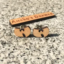 Серьги Wu-Tang Clan с лазерной гравировкой, серьги в стиле хип-хоп, музыкальные серьги-гвоздики, супер звезда, деревянные серьги ручной работы, серьги X 10 пар