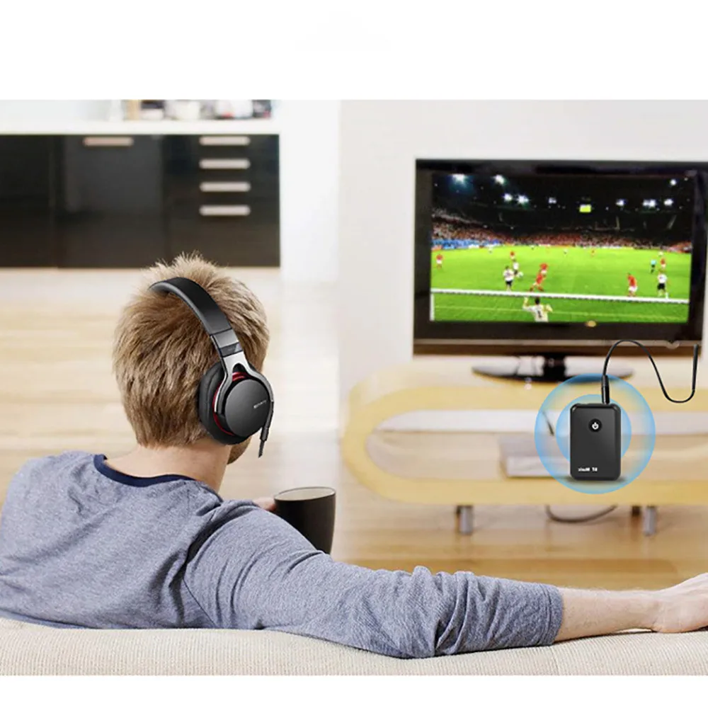 

Wireless 2in1 Bluetooth Sender Transformer receiver 3.5mm Hifi Stereo Wireless Music Audio V4.2 Hands For TV/DVD/Mp3/PC