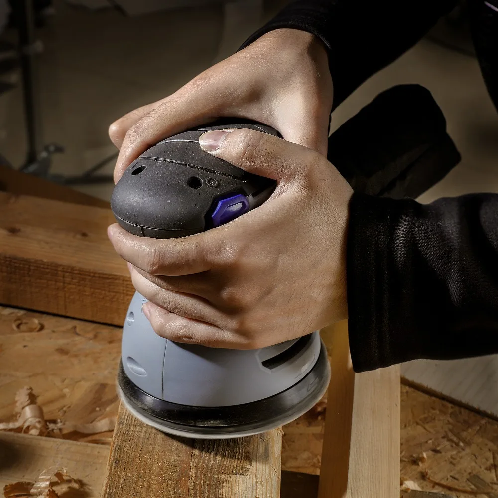 Ceny WORKPRO 300W losowo szlifierka z o zmiennej prędkości losowo szlifierka orbitalna z 10PC papier ścierny kurz spalin i hybrydowy kurz kanister