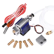 3D V6 J-головки hotend Боуден экструдера с вентилятором 12 В 1.75 мм 3.0 мм нити Уэйд экструдер 0.2 /0.3/0.4/0.5 мм сопла + вулкан комплект