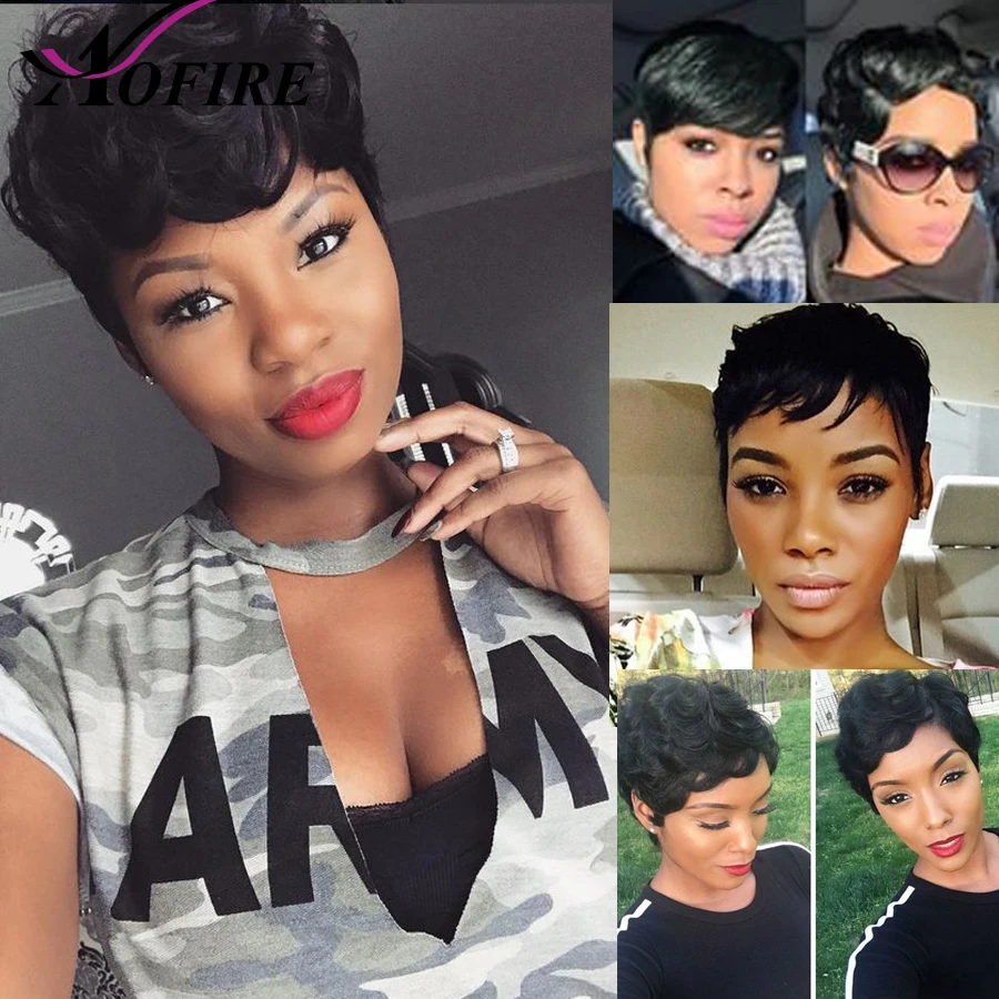 

6 Inch Short Human Hair Wigs Medium Brown Lace Wig For Women Brazilian Virgin Hair Machine Made Short Wig 3 Styles Free Shipping