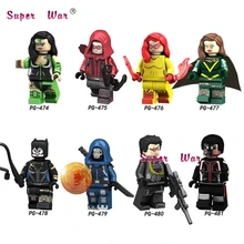 50 шт. строительные блоки Hope Дэдпул Красная стрела Deathshot Taskmaster пожарная звезда Черная Мамба мистер потрясающий для детей Детские игрушки