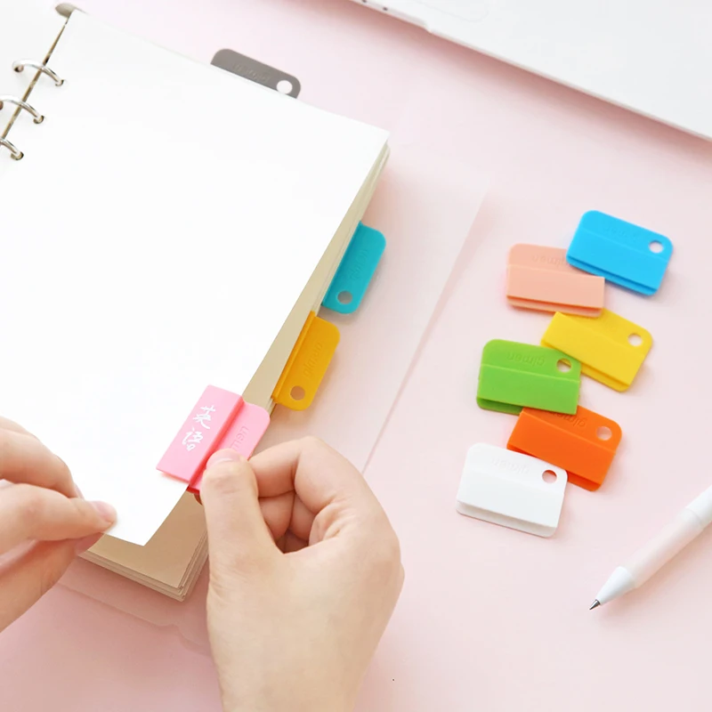

6Pcs/Set Colourful Photo Paper Clips Notebooks Memo Clip Learning Stationery Folder Labels Casual Storage Clips Student Supplies