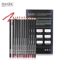 IMAGIC lipliner pen модное длительное увлажнение Lipliner Водостойкий карандаш для губ 12 цветов+ 1 шт. точилка