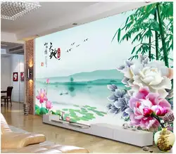 На заказ фото обои для стен 3 d фрески обои пейзажная живопись, lakeside цветы, фон обои для стен