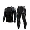 Men's tracksuit compression tight thermo underwear for men vetement homme quickly drying sets ► Photo 3/6