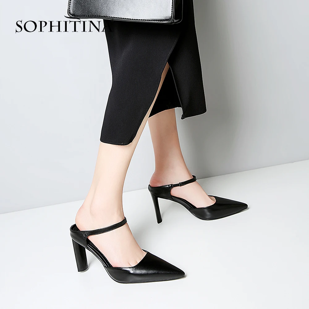 SOPHITINA/Новинка Весенне летние однотонные лаконичные сандалии Элегантные и
