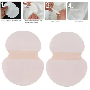 

2Pcs 20PCs Disposable Sweat Pads Non-woven Absorbent Sweat Guard Pad Armpit Sweat Pads Women Men Deodorants Underarm Sweat Pads