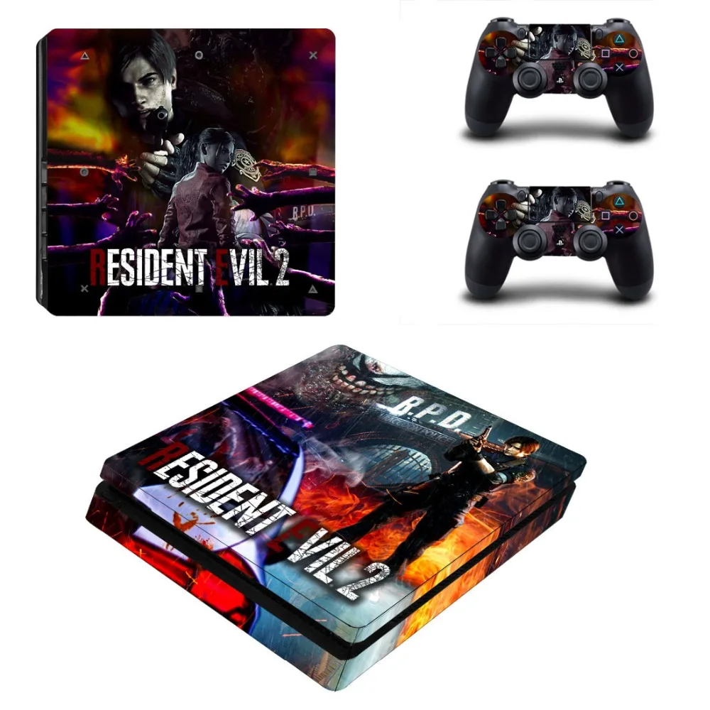 

Game Resident Evil 2 Remake PS4 Slim Skin Sticker Decal for PlayStation 4 Console and Controller Skin PS4 Slim Sticker Vinyl