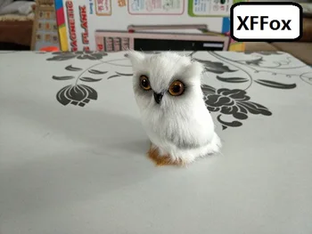 

10 pieces a lot cute simulation white owl models polyethylene&fur lifelike owl model gift about 8cm xf0505