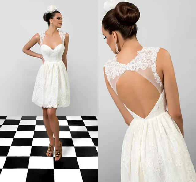2017 verano espalda abierta de novia de encaje vintage casamento