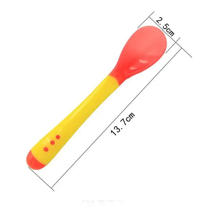 1 шт./лот ложка с датчиком температуры для безопасности ребенка детские кормления ложки детей мальчиков и девочек столовые приборы