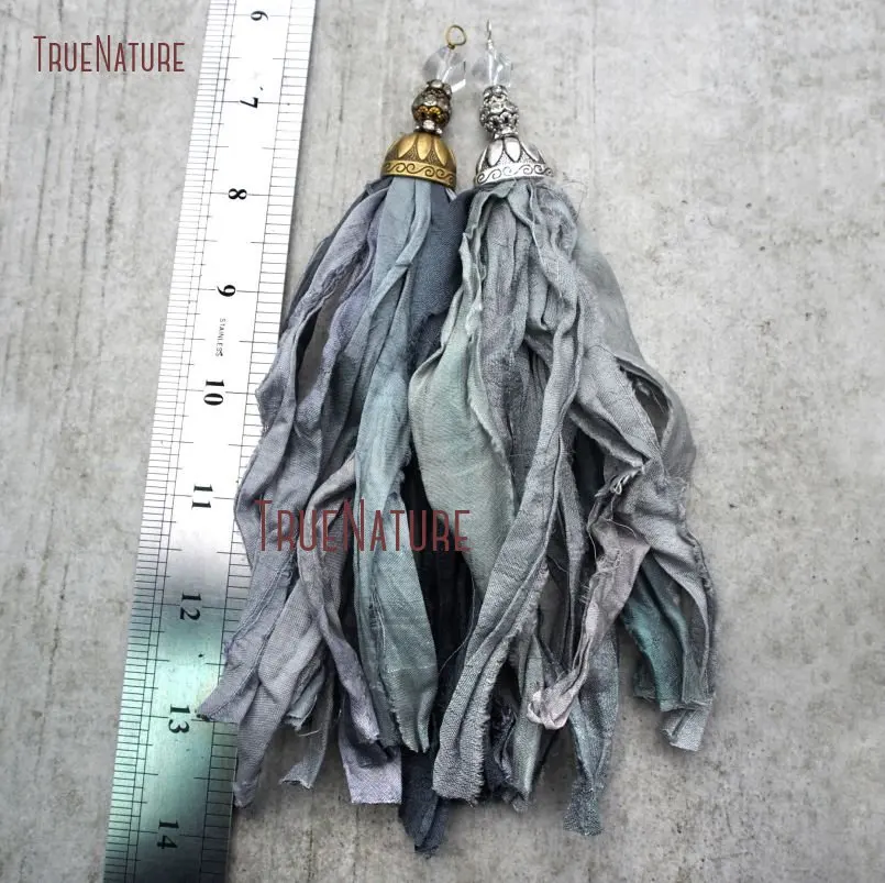 20180303-PM10556- Gray Shades Sari Silk Tassel Pendant_4
