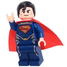 Один продажи супер человек Кларк Кент с красной накидкой SUPER HEROES на заре справедливости собрать модель minifig строительные блоки детей игрушки