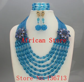 

Fashion Red Nigerian Crystal Beads Necklace Bracelet Earrings Sets African Wedding Beads African Beads Jewelry Sets R983